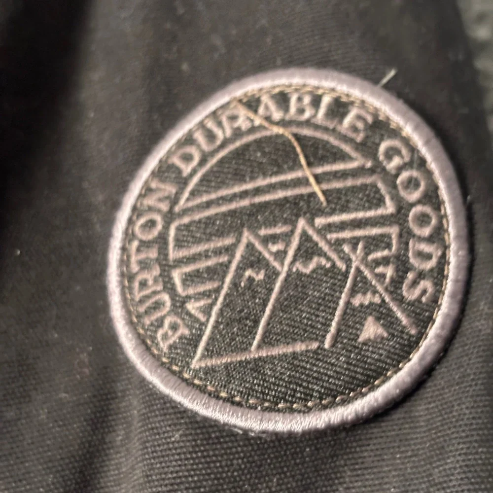 Burton‎ Durable Goods Mens S Black Hooded Parka Jacket Canvas Quilted Lining